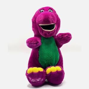 VTG 1990's Barney, The Purple Dinosaur Plush Toy 14", The Lyons Group, EUC